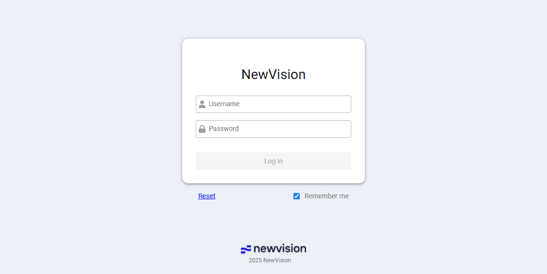Logging in nv.AIM, illustration 1