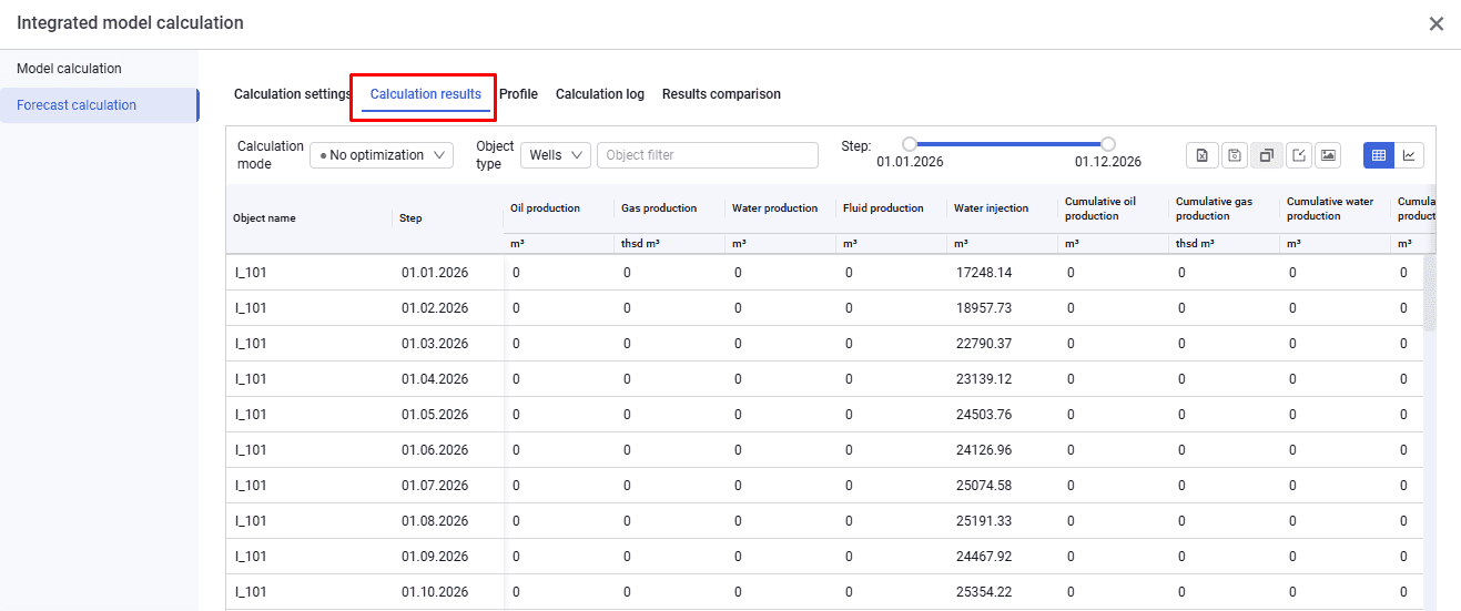 Analyzing calculation results, illustration 1