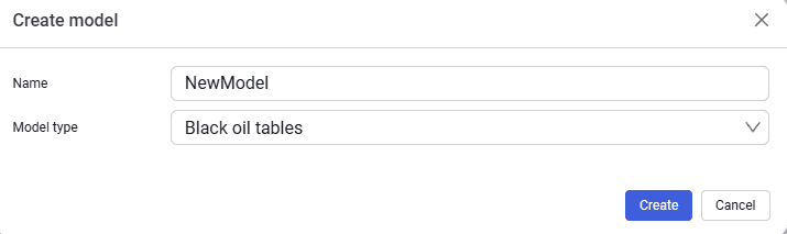 Creating a fluid model in Black Oil tables format from scratch, illustration 2