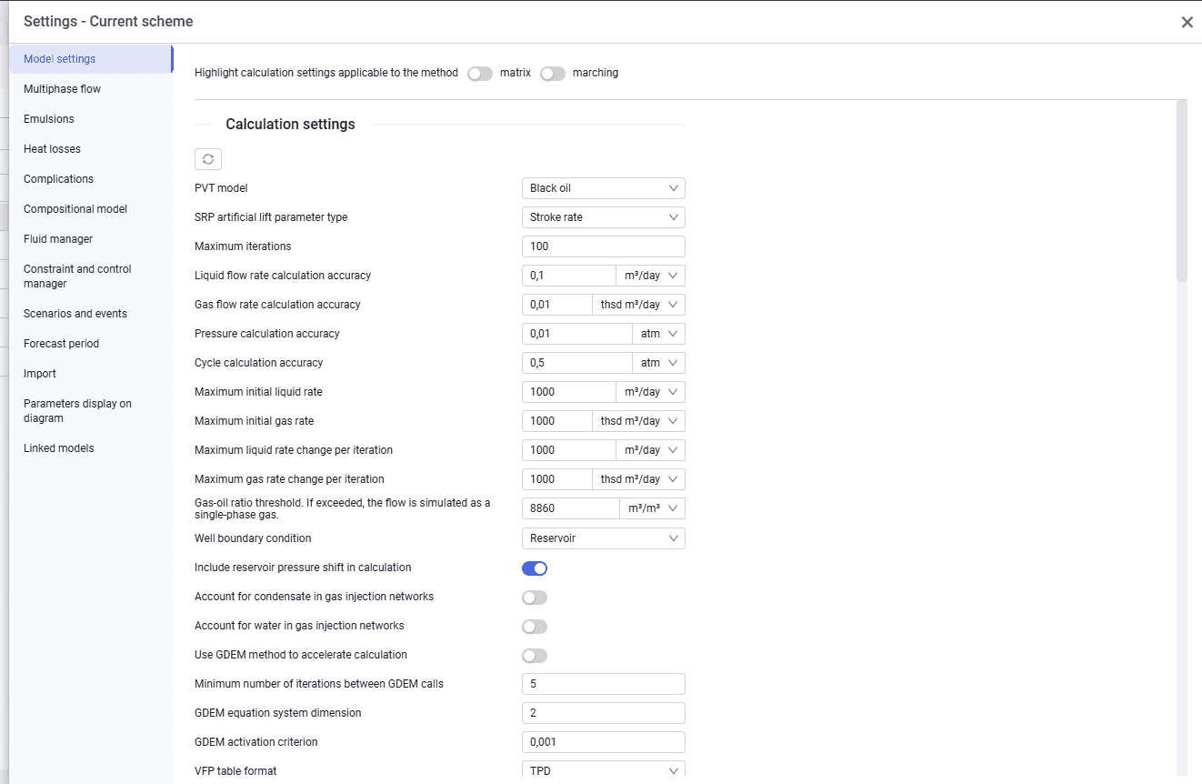 System settings, illustration 1